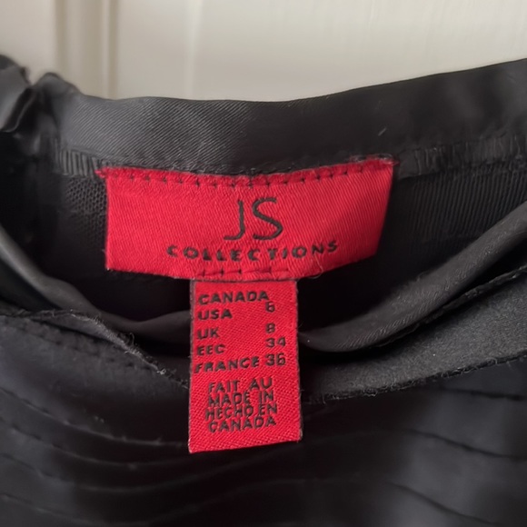 Black formal JS collection satin skirt size 6 in a very good condition - Picture 4 of 5